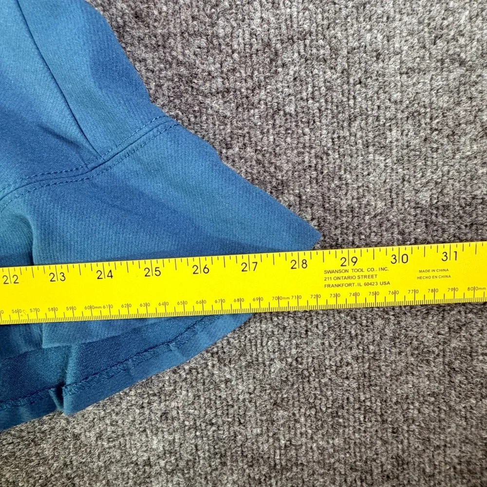 Ann Taylor LOFT Mini A Line‎ Skirt Womens 2 Blue Stretch Ruffle Detail Casual - Picture 3 of 9